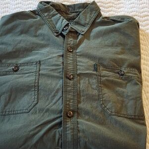 G.H. Bass & Co. Forest Green Button-Down Shirt Size L